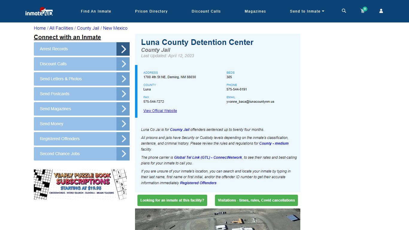 Luna County Detention Center - Inmate Locator - Deming, NM